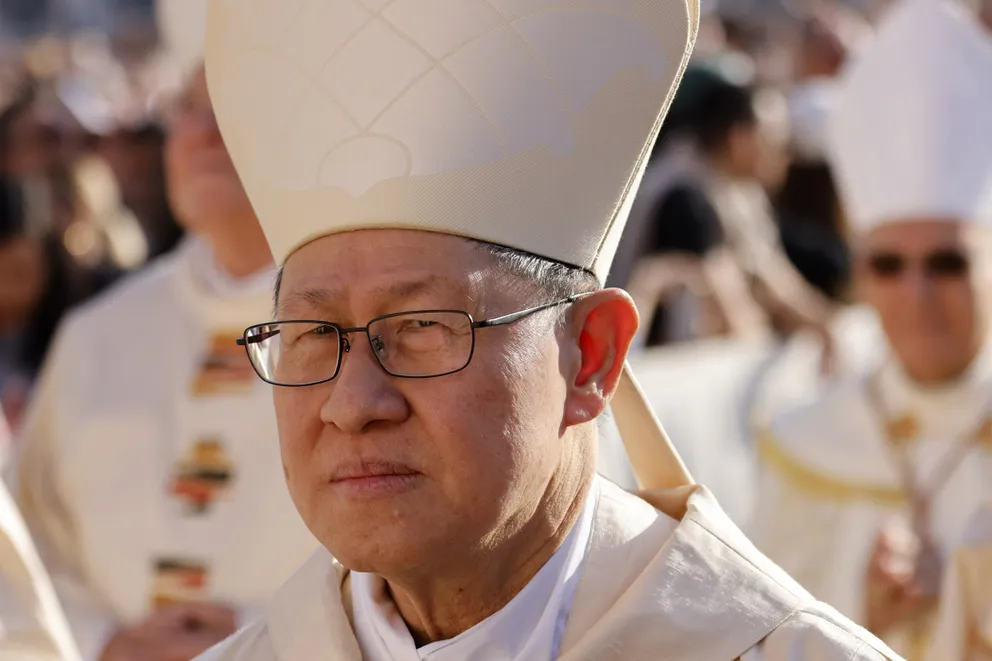 Cardinal Luis Antonio Gokim Tagle arriving for a mass led by Pope Francis at St. Peter's Square in Vatican City, Vatican, on October 4, 2023. | Source: Getty Images