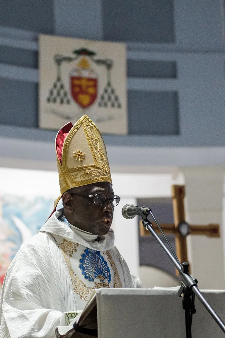 Guinean Cardinal Robert Sarah speaking during a prayer at the Cathedral of Our Lady of Victories in Dakar on December 4, 2023. | Source: Getty Images