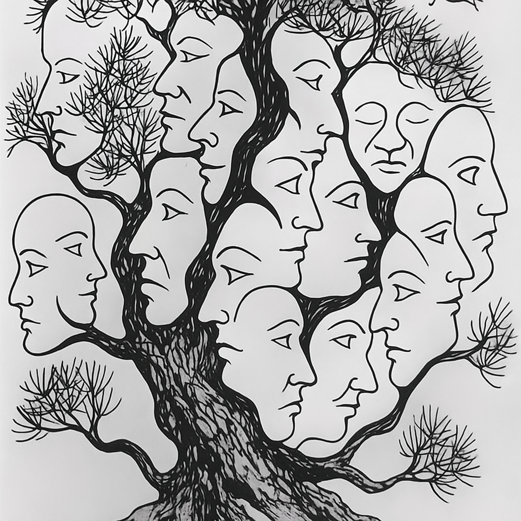 Only people with an IQ of 150 can find all faces hidden in 18 seconds.